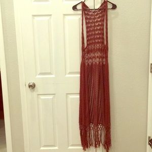 Floor-length Knitted Vest 🧡